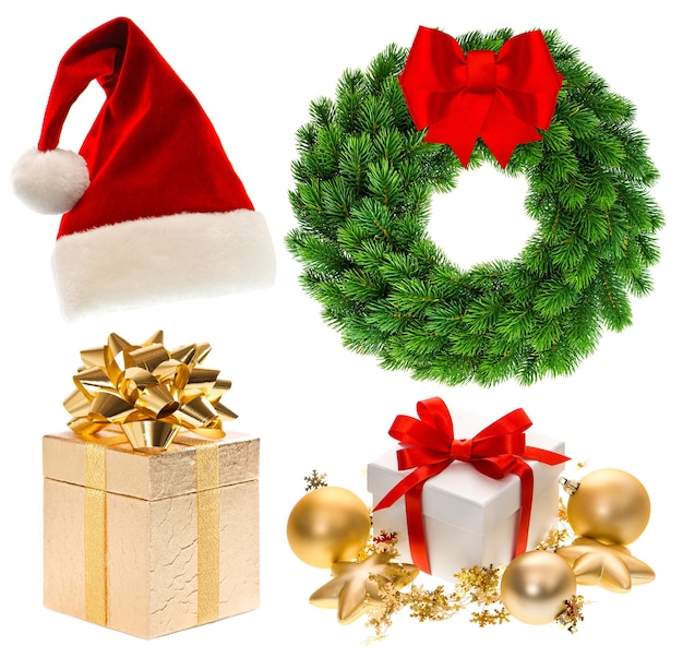 corona de Navidad verde con lazo de cinta roja