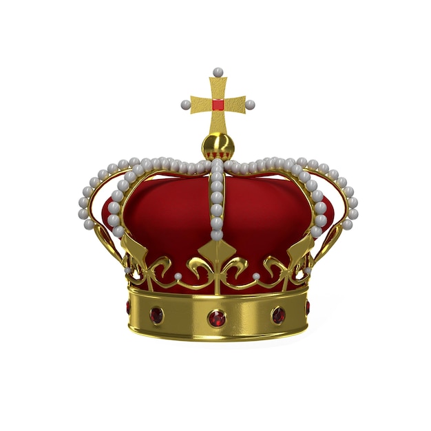 corona de oro render 3d
