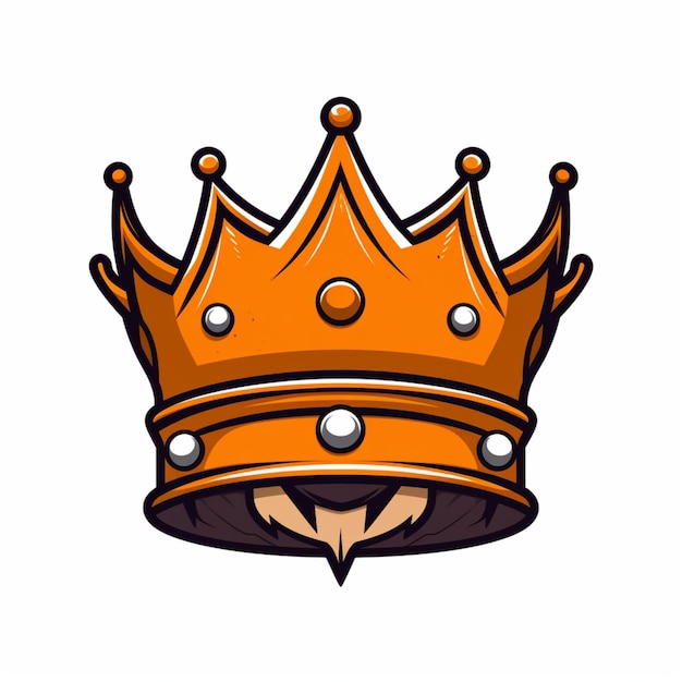 corona rey dibujos animados logo