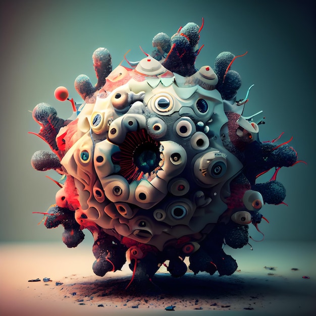 Coronavirus 2019nCoV 3D-Darstellung