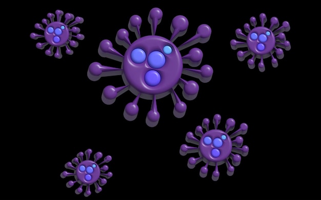 Coronavirus 2019ncov Influenza-Infektion 3D medizinische Illustration