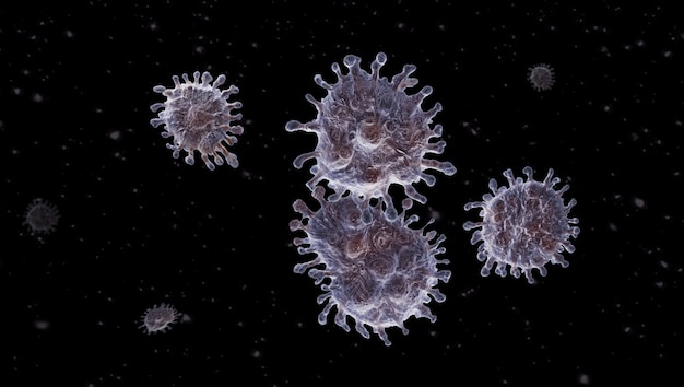 Foto coronavirus-ausbruch bei wuhan 3d illustration.