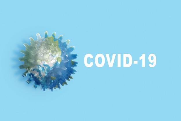 Coronavírus (covid-19) com vista para a terra