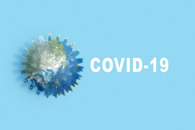 Coronavirus (Covid-19) mit Blick auf die Erde