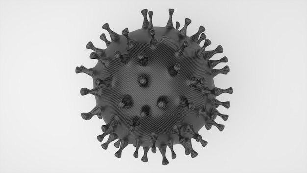 Coronavirus Covid-19-Rendering auf Grau