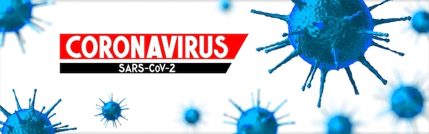 Foto coronavirus covid-19 sars-cov-2 conceito tipográfico ilustração 3d