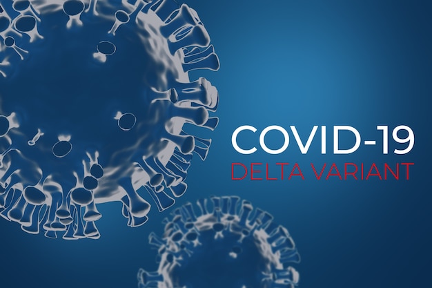 Coronavirus Covid Delta Variante d render