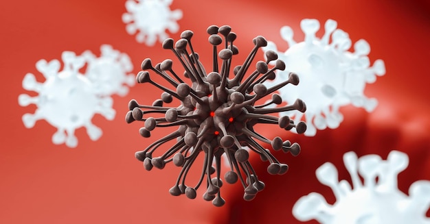 Coronavirus dentro del brote de gripe del cuerpo humano o gripe por coronavirus