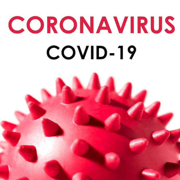 CORONAVIRUS em fundo branco