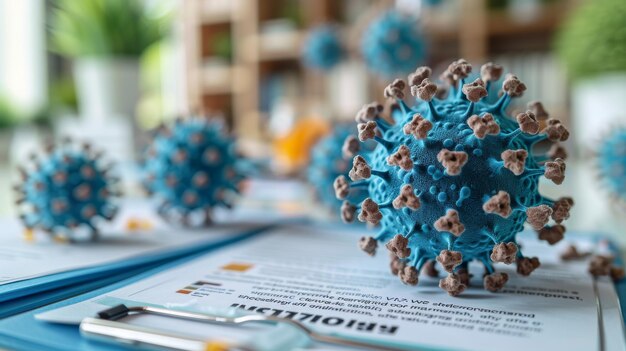 Foto coronavirus-infografik mit symptomeneigenschaften und medizinischen informationen