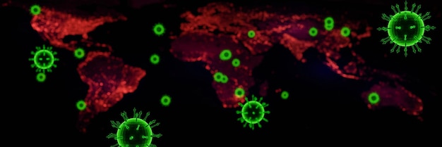 Coronavirus-Krankheit COVID-19-Infektion medizinische Illustration Pathogen respiratorische Influenza covid-Viruszellen Neuer offizieller Name für Coronavirus-Krankenheit mit dem Namen COVID-19 3D-Rendering