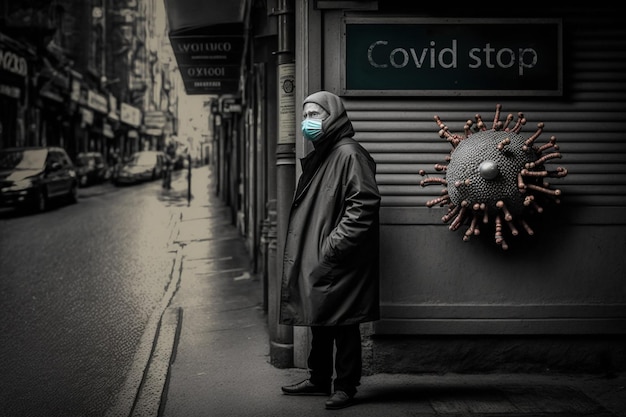 Coronavirus-Krankheit COVID19-Infektion medizinisch isoliert China-Erreger respiratorische Influenza-Covid-Viruszellen Neuer offizieller Name für die Coronavirus-Krankheit mit dem Namen COVID19 Illustration