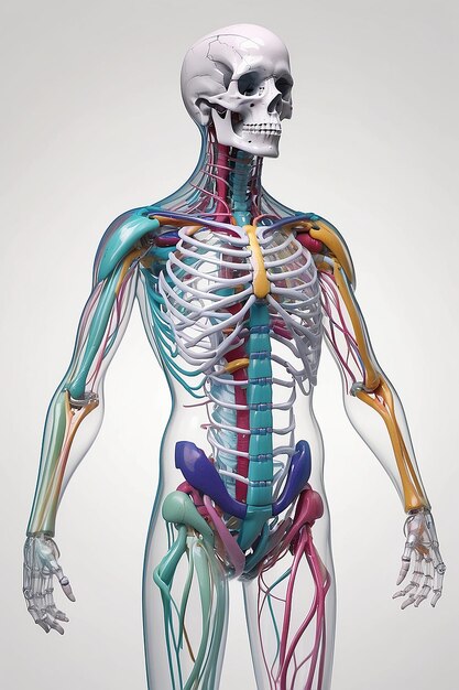 Foto corpo humano transparente em 3d