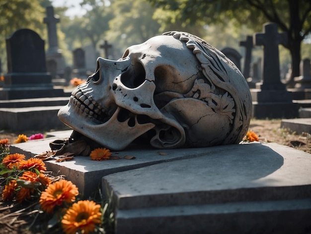 Foto corpo no cemitério de surya heat
