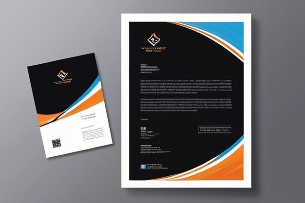 Foto corporate business style letterhead template vector illustration