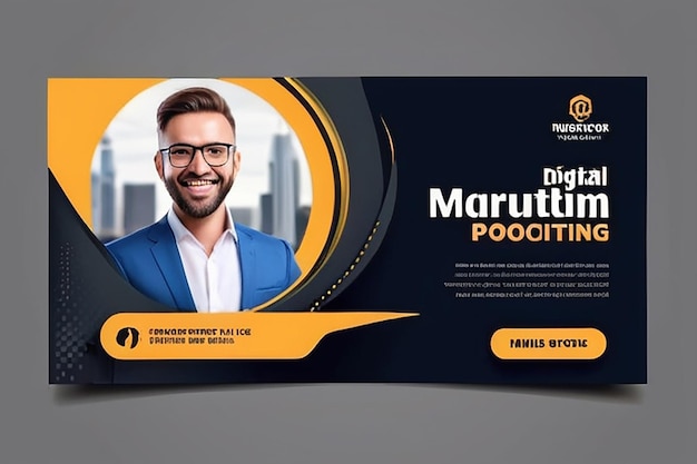 Corporate Social Media Post Design Vorlage für das digitale Marketing-Geschäftsprofil Premium-Vektor