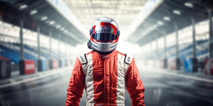 Foto corredor de carros desportivos na pista inteligência artificial generativa