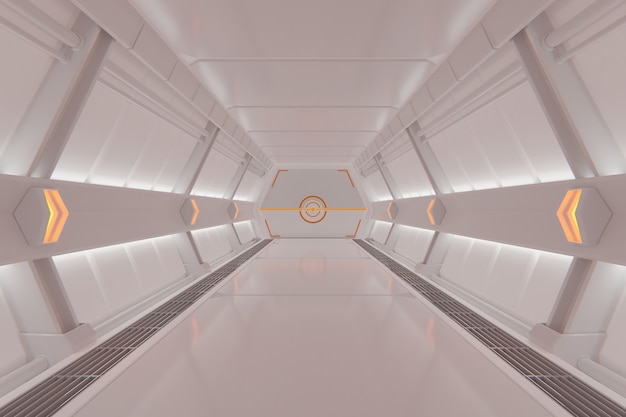 Foto corredor futurista de ficção científica