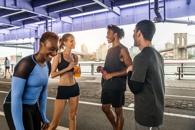 Corredores entrenando en Nueva York