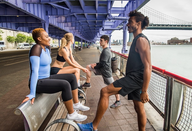 Corredores entrenando en Nueva York