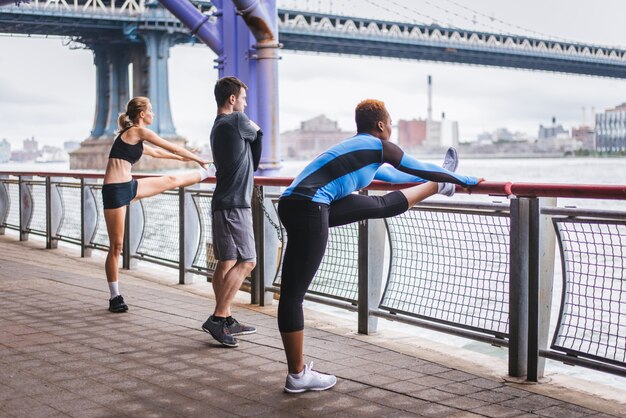 Corredores entrenando en Nueva York