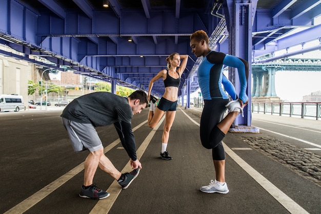 Corredores treinando em nova york