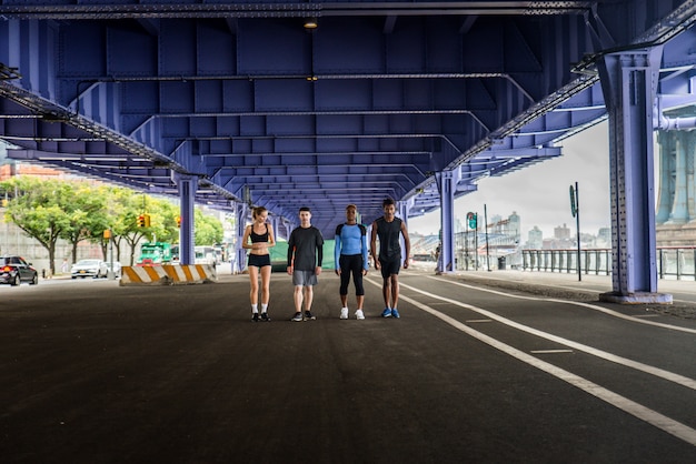 Corredores treinando em Nova York