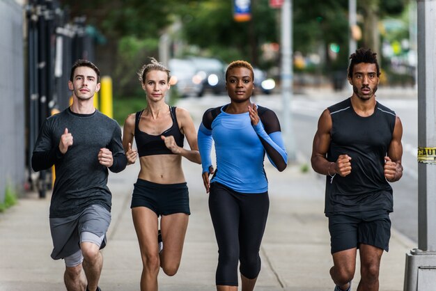 Corredores treinando em nova york