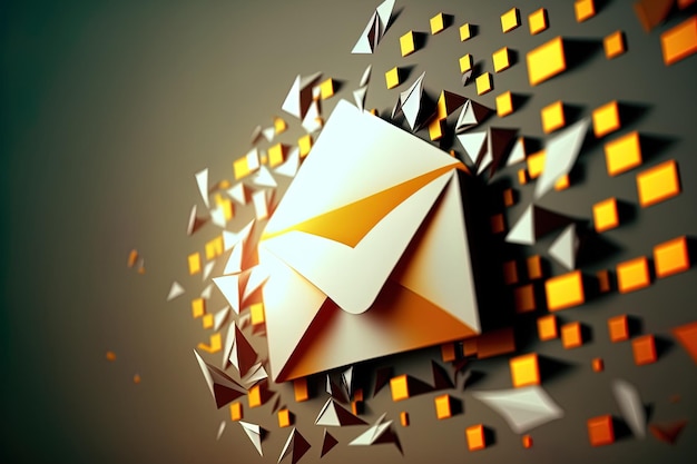 Correspondencia por correo electrónico servicio de reenvío de correo electrónico icono de correo electrónico en concepto de correo electrónico de fondo digital