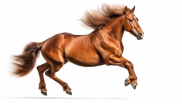 Foto corrida de cavalos isolada em fundo branco