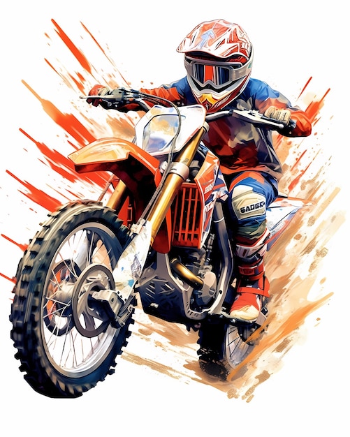 Piloto de Moto para Corrida de Motocross PNG Transparente [download] -  Designi