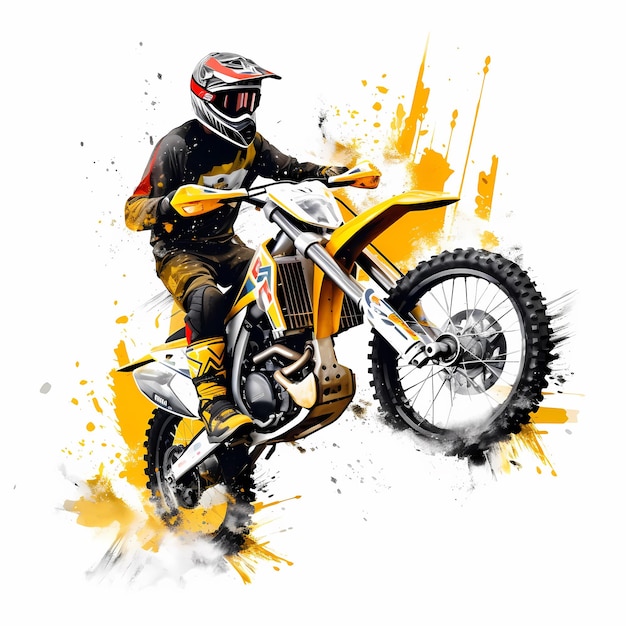 Piloto de Moto para Corrida de Motocross PNG Transparente [download] -  Designi