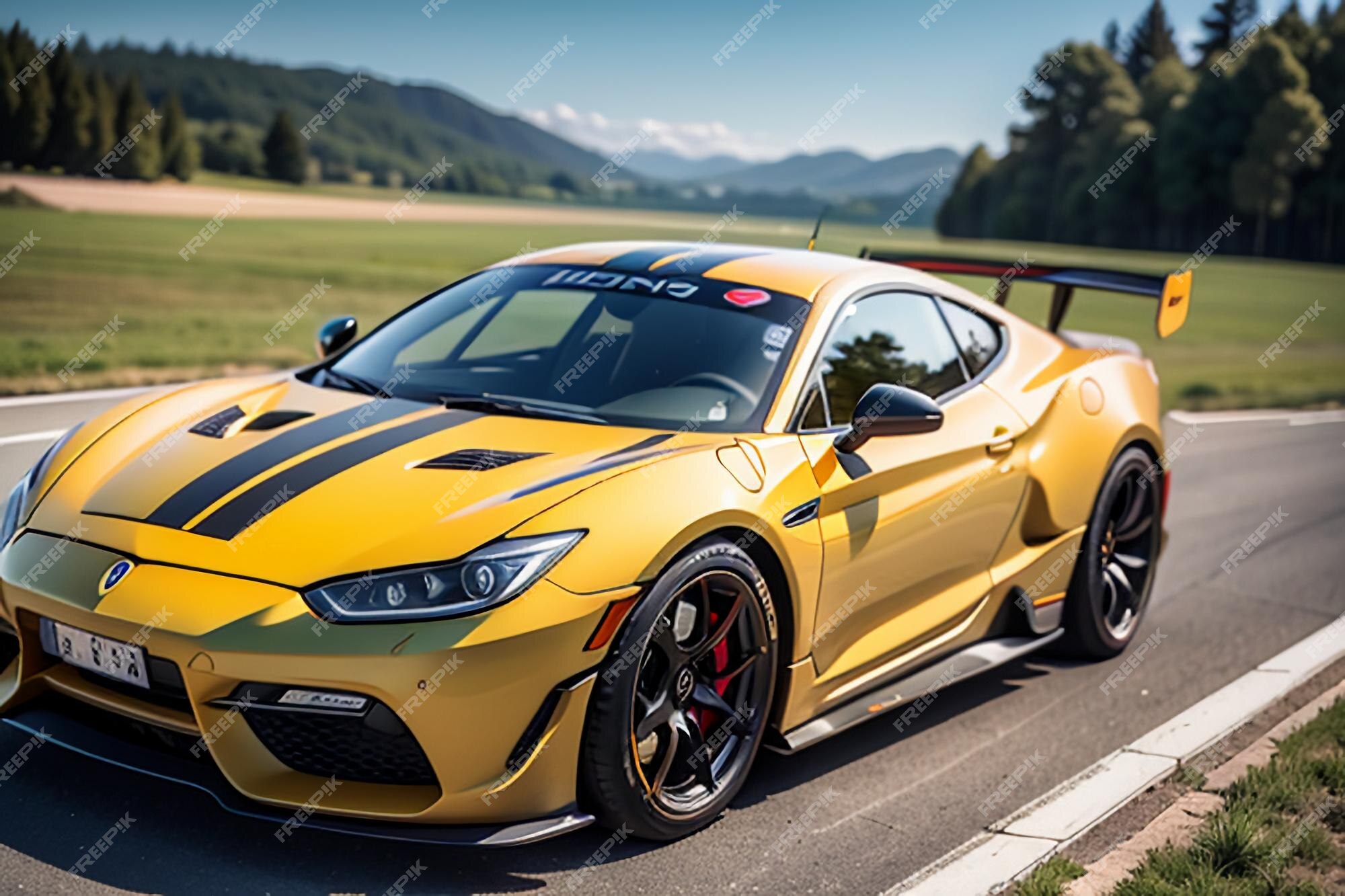 Corrida De Rua - Fotografias de stock e mais imagens de Corrida de carros  na rua - Corrida de carros na rua, Aerodinâmico, Amarelo - iStock