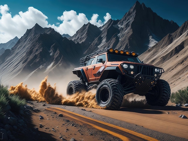 Corrida offroad O conceito de aventura e viagem ai generative