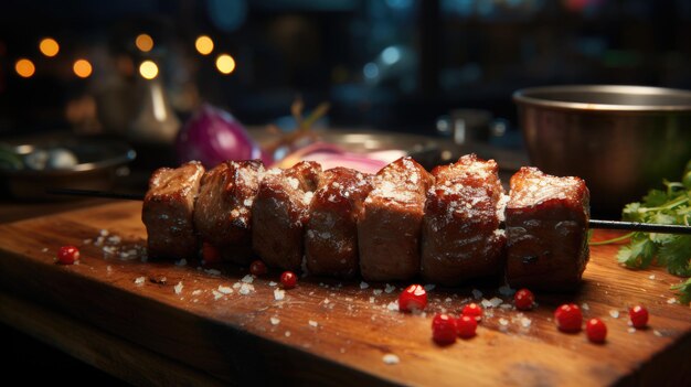 Foto cortador de carne de res