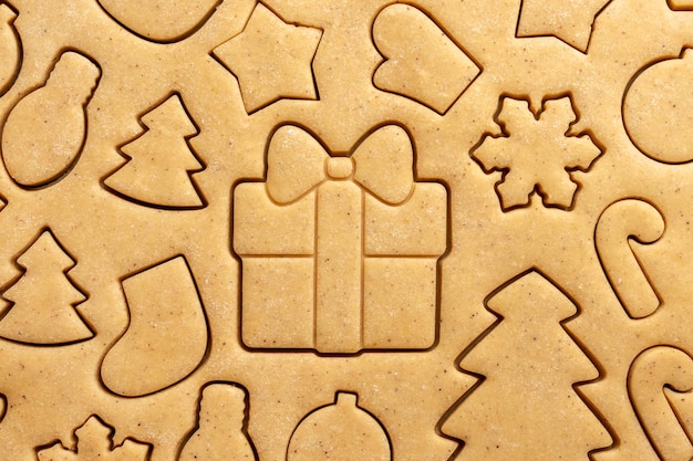 Cortadores de galletas de masa de pan de jengibre para hornear galletas de navidad