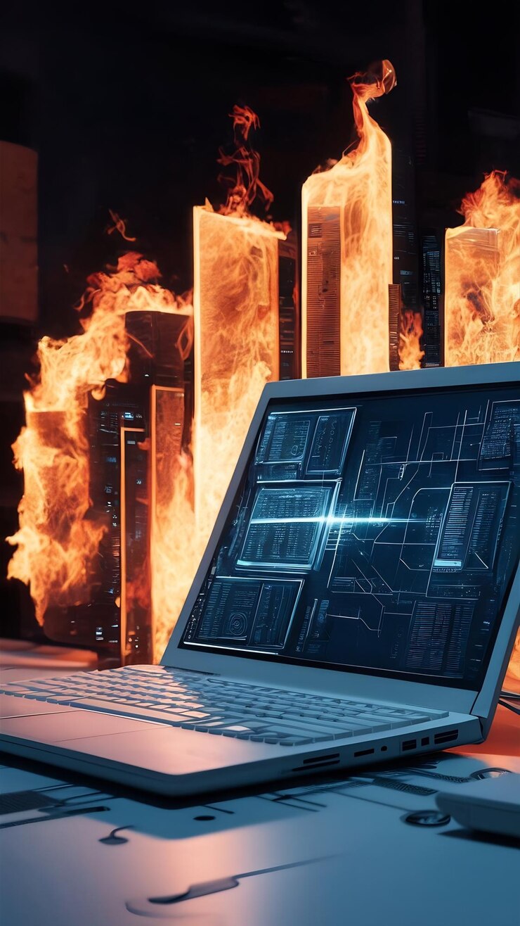 Foto cortafuegos de datos negro cuaderno blanco