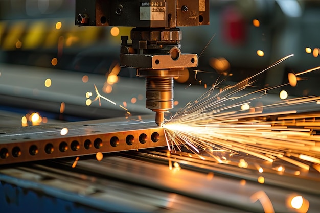 Corte a laser CNC de metal com tecnologia industrial moderna