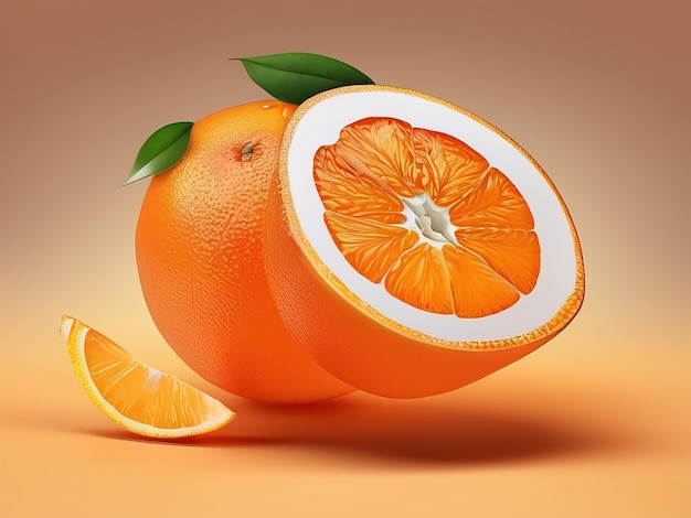 El corte naranja realista