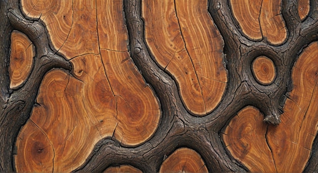 una corteza de árbol con una corteza del árbol que tiene una cortezas de árbol