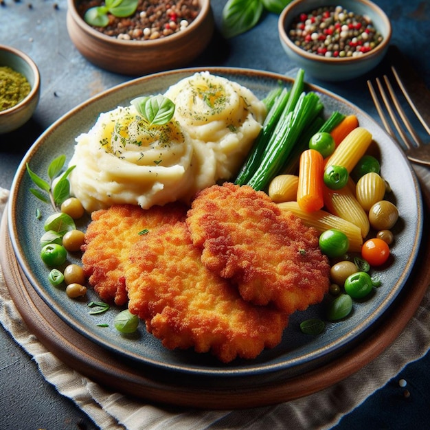 Cortillas con puré de patatas