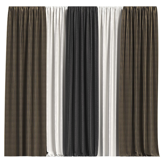 Foto cortina aislada sobre fondo blanco ilustración 3d cg render