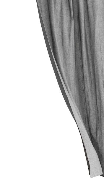 Cortina gris con borde png y fondo transparente