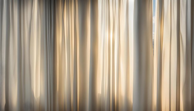 una cortina de plata con el sol brillando a través de ella