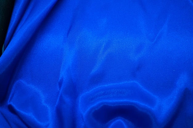 Cortina têxtil de tecido de seda de cetim abstrato marinho com fundo de dobras onduladas