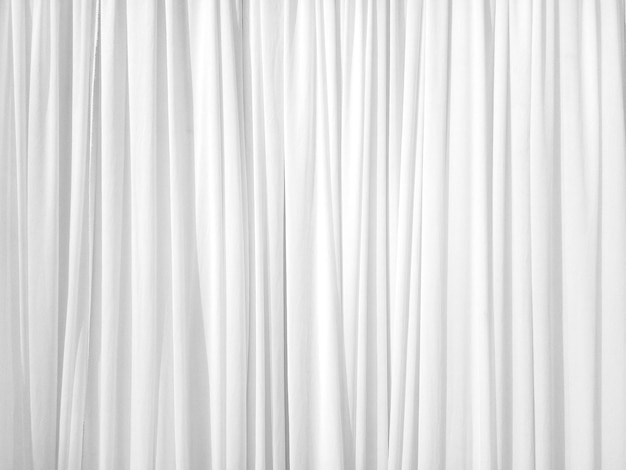 Foto cortinas brancas suaves são simples, mas elegantes para design gráfico ou papel de parede