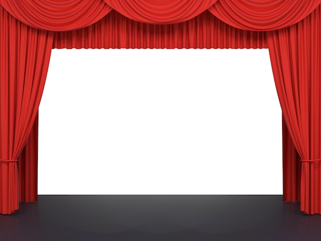 Cortinas rojas del escenario