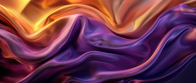 Cortinas de seda abstractas con tonos vibrantes