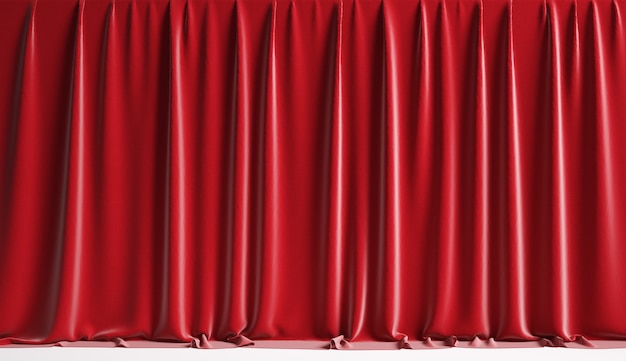 Cortinas de teatro rojo vacías