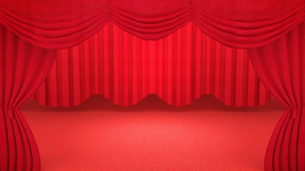 Cortinas de teatro rojo